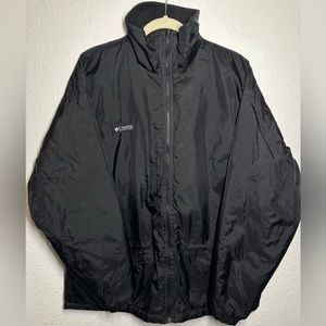 Columbia Jacket Men's L Black Full Zip Windbreaker